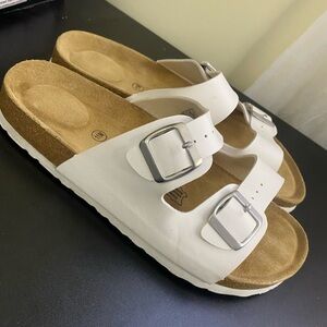 CUSHIONAIRE Lane Cork Footbed Sandals for Women –Comfortable Size 11